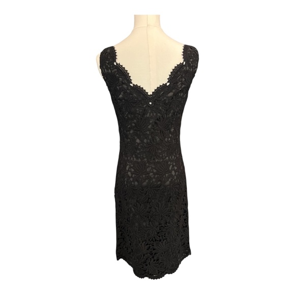 🖤 EUC ANN TAYLOR Black Lace Sheath Dress | Women’s Sz 0 - Picture 2 of 10